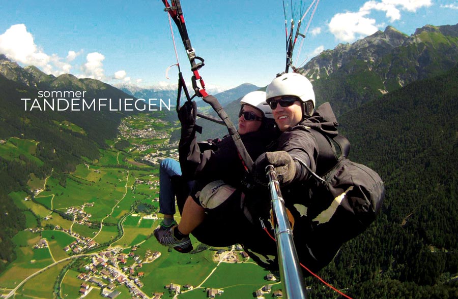 Hier sollte das Headerbild Tandem Gleitschirmfliegen Sommer von der Firma Bergluft Adventures Tirol zu sehen sein